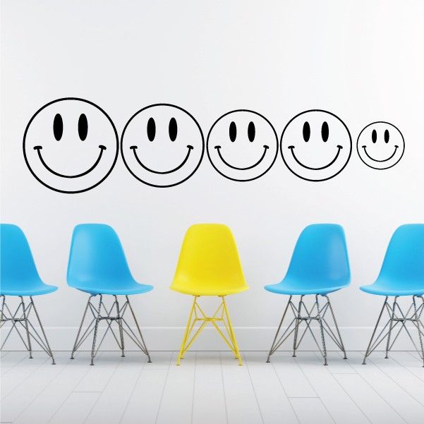 Image of Smiley Face Family Kit Decal