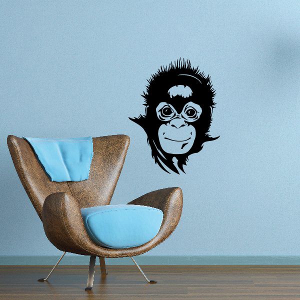 Image of Smiling Baby Monkey Decal