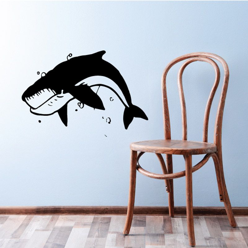 Image of Smiling Blue Whale Decal