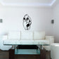 Smiling cartoon bird wall decal with black outline and heart-shaped beak