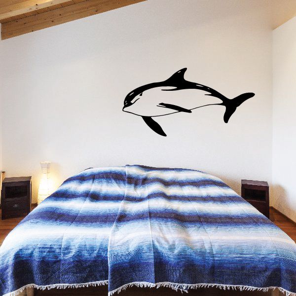 Image of Smiling Spinning Dolphin Decal