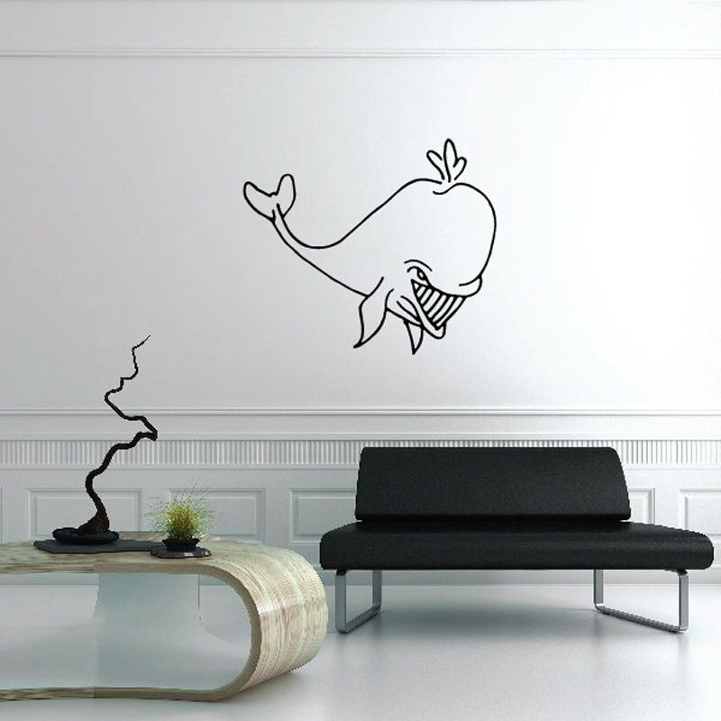 Image of Smiling Whale Decal