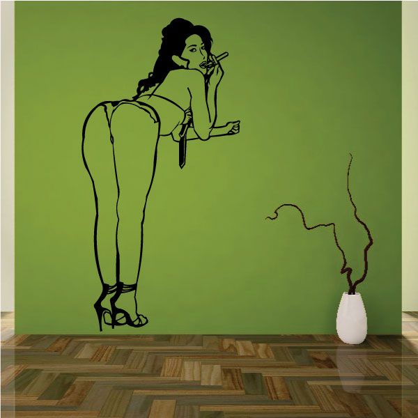 Image of Smoking Stripper Decal