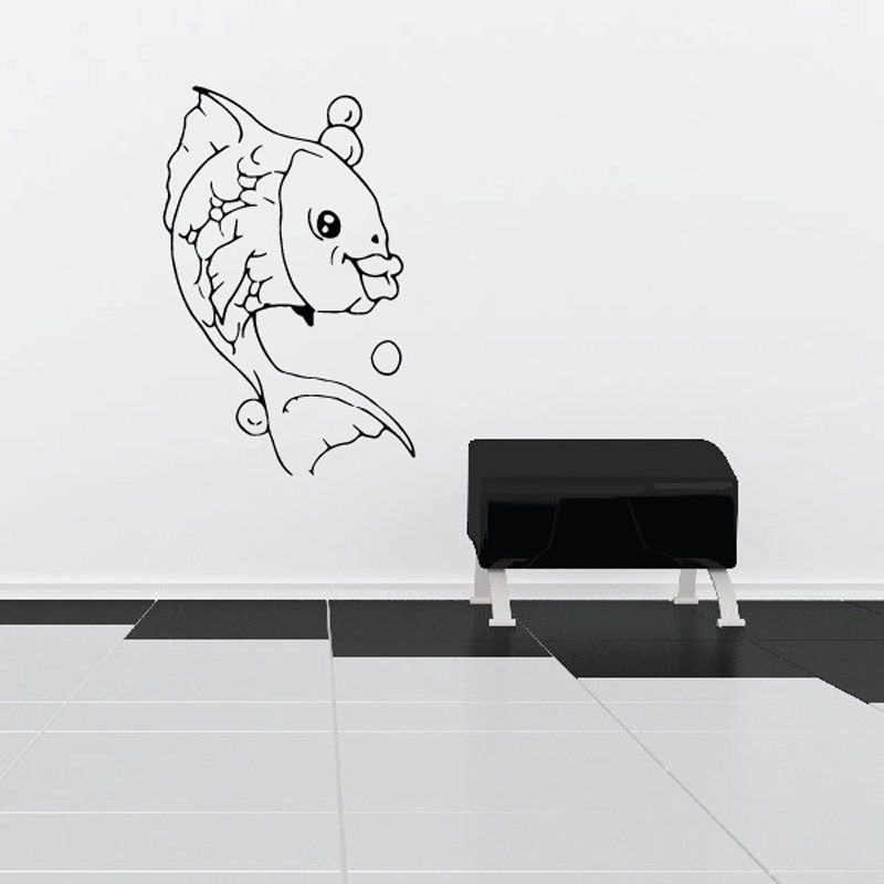 Image of Smooch Lips Goldfish Decal