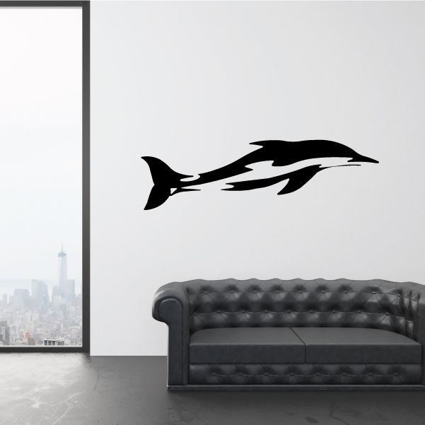 Image of Smooth Swimming Dolphin Decal