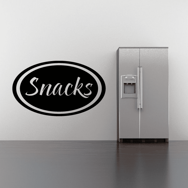 Image of Snacks oval Decal