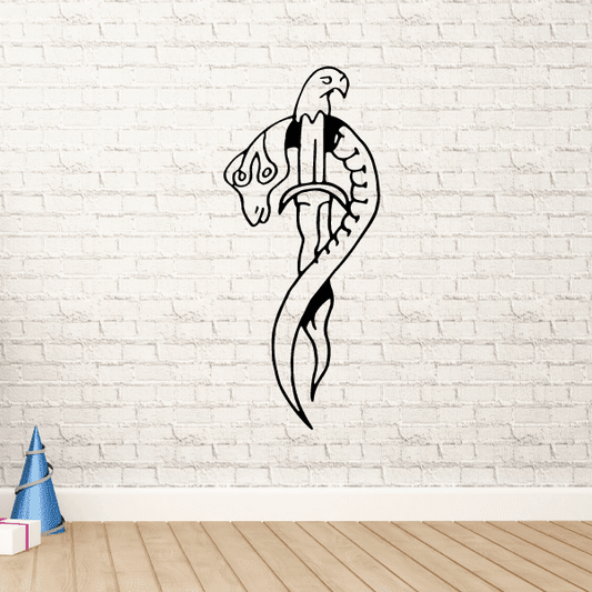 Image of Snake and Eagle Dagger Decal