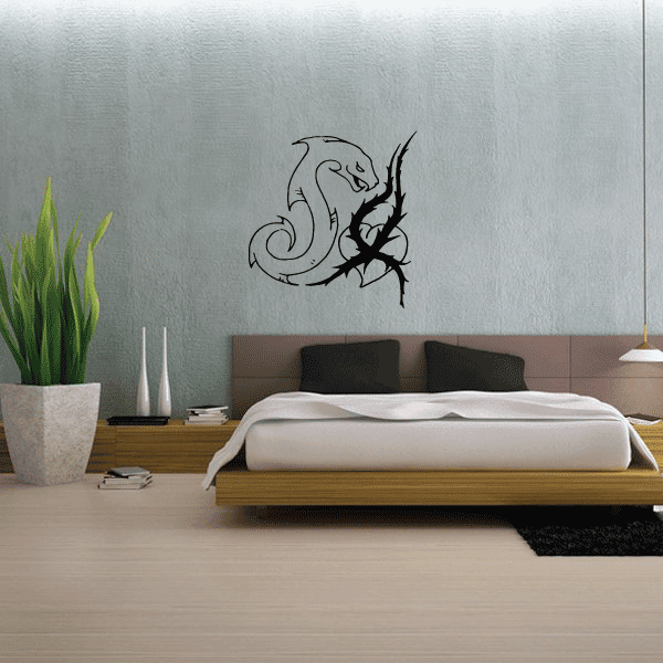 Image of Snake with Vine Heart Decal