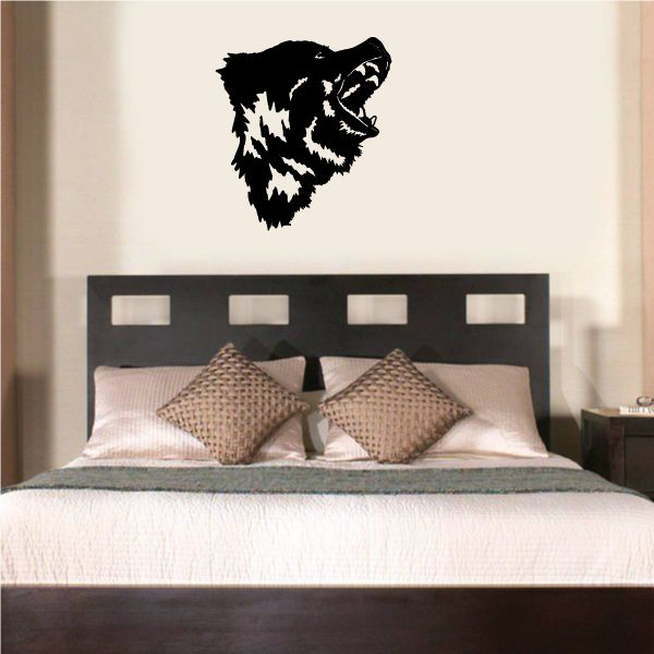 Image of Snarling Grizzly Bear Decal