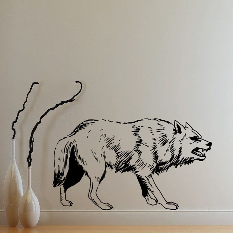 Image of Snarling Tundra Wolf Decal