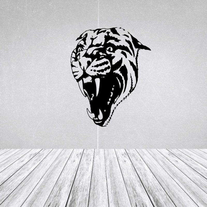 Image of Snarling Wild Cat Decal