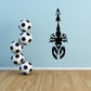 Black scorpion wall decal with flame-like tail and sharp claws