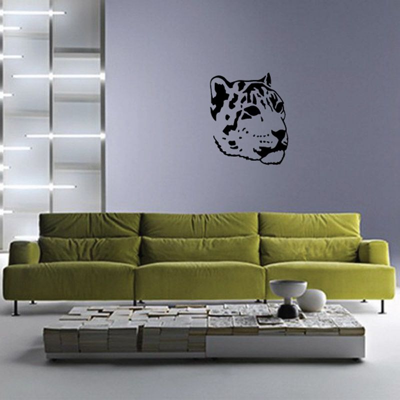 Image of Snow Leopard Head Decal