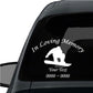 Black vehicle decal with white snowboarder silhouette and In Loving Memory text