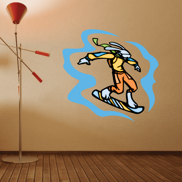 Image of Snowboarding Wall Decal - Vinyl Sticker - Car Sticker - Die Cut Sticker - CDSCOLOR002