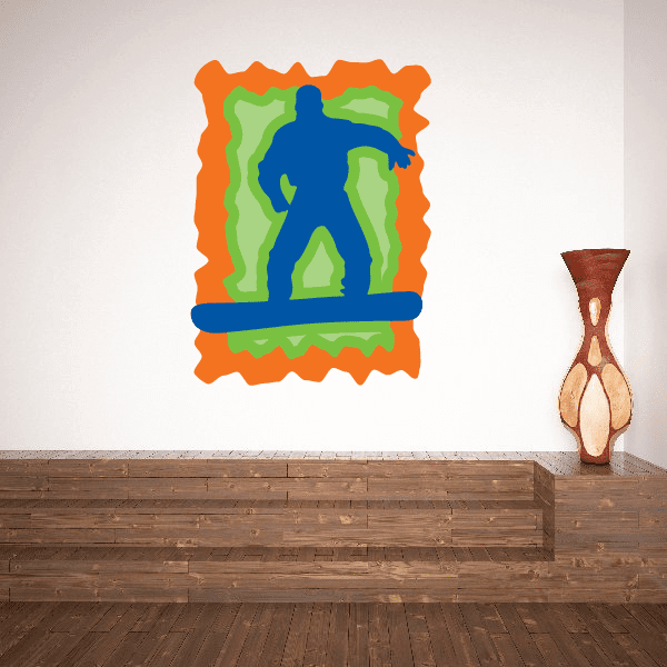 Image of Snowboarding Wall Decal - Vinyl Sticker - Car Sticker - Die Cut Sticker - CDSCOLOR012