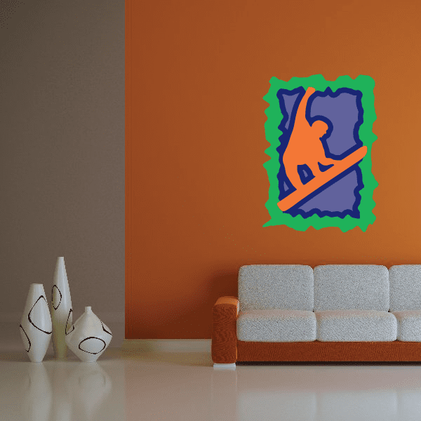 Image of Snowboarding Wall Decal - Vinyl Sticker - Car Sticker - Die Cut Sticker - CDSCOLOR015