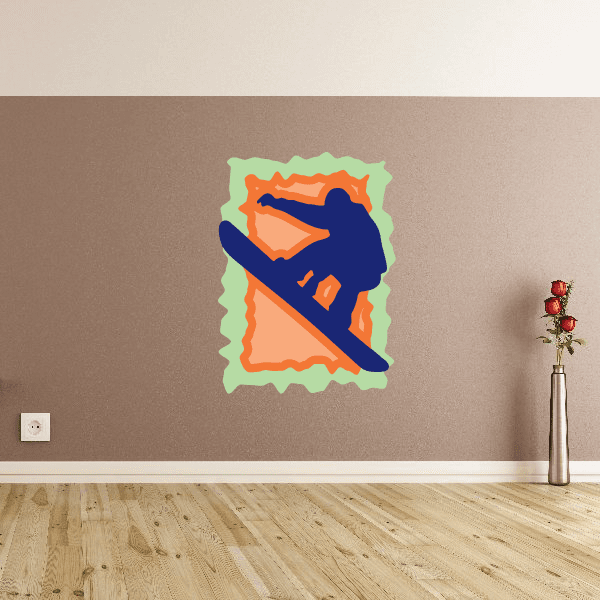 Image of Snowboarding Wall Decal - Vinyl Sticker - Car Sticker - Die Cut Sticker - CDSCOLOR016
