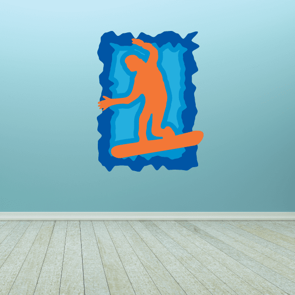 Image of Snowboarding Wall Decal - Vinyl Sticker - Car Sticker - Die Cut Sticker - CDSCOLOR017
