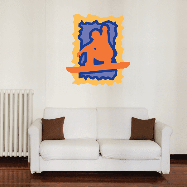 Image of Snowboarding Wall Decal - Vinyl Sticker - Car Sticker - Die Cut Sticker - CDSCOLOR020