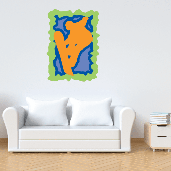 Image of Snowboarding Wall Decal - Vinyl Sticker - Car Sticker - Die Cut Sticker - CDSCOLOR022