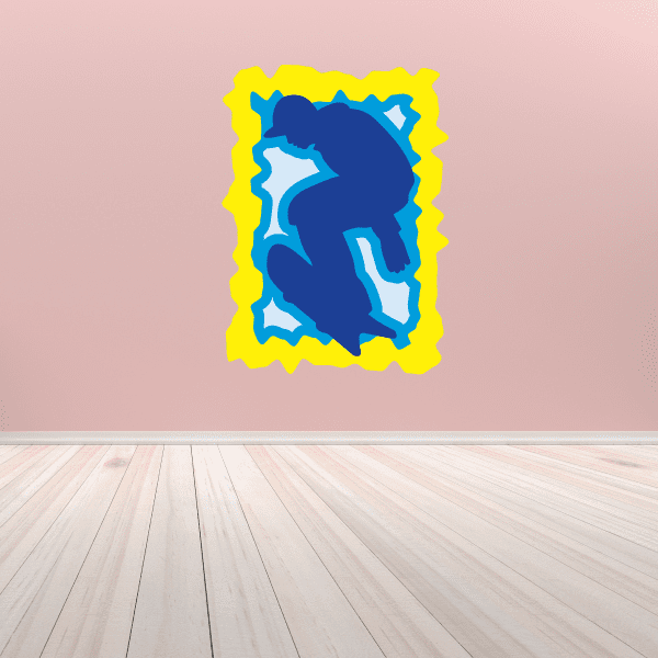 Image of Snowboarding Wall Decal - Vinyl Sticker - Car Sticker - Die Cut Sticker - CDSCOLOR023