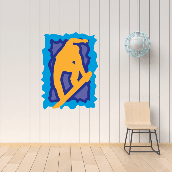 Image of Snowboarding Wall Decal - Vinyl Sticker - Car Sticker - Die Cut Sticker - CDSCOLOR025