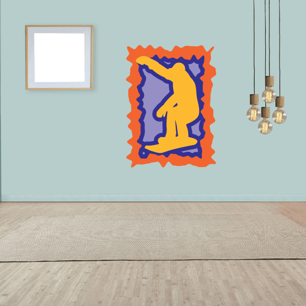 Image of Snowboarding Wall Decal - Vinyl Sticker - Car Sticker - Die Cut Sticker - CDSCOLOR027