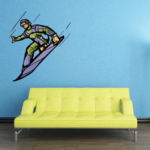 Image of Snowboarding Wall Decal - Vinyl Sticker - Car Sticker - Die Cut Sticker - CDSCOLOR030