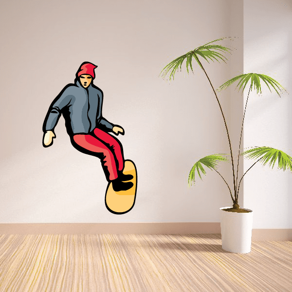 Image of Snowboarding Wall Decal - Vinyl Sticker - Car Sticker - Die Cut Sticker - CDSCOLOR035