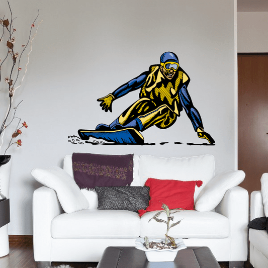 Image of Snowboarding Wall Decal - Vinyl Sticker - Car Sticker - Die Cut Sticker - CDSCOLOR043