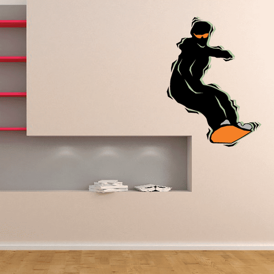 Image of Snowboarding Wall Decal - Vinyl Sticker - Car Sticker - Die Cut Sticker - CDSCOLOR047