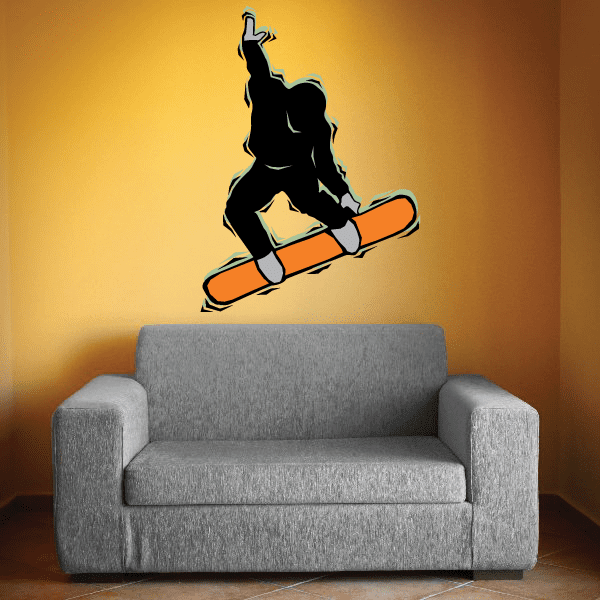 Image of Snowboarding Wall Decal - Vinyl Sticker - Car Sticker - Die Cut Sticker - CDSCOLOR049