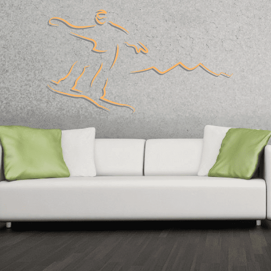Image of Snowboarding Wall Decal - Vinyl Sticker - Car Sticker - Die Cut Sticker - CDSCOLOR060