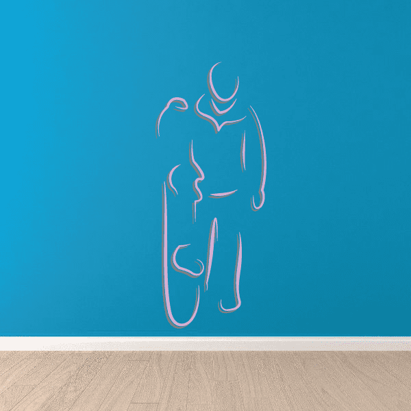 Image of Snowboarding Wall Decal - Vinyl Sticker - Car Sticker - Die Cut Sticker - CDSCOLOR070