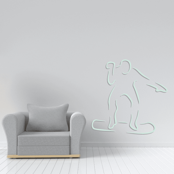 Image of Snowboarding Wall Decal - Vinyl Sticker - Car Sticker - Die Cut Sticker - CDSCOLOR077