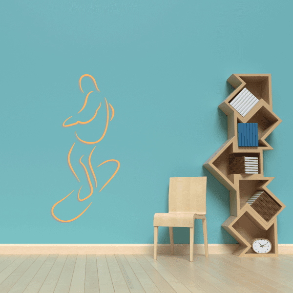 Image of Snowboarding Wall Decal - Vinyl Sticker - Car Sticker - Die Cut Sticker - CDSCOLOR084