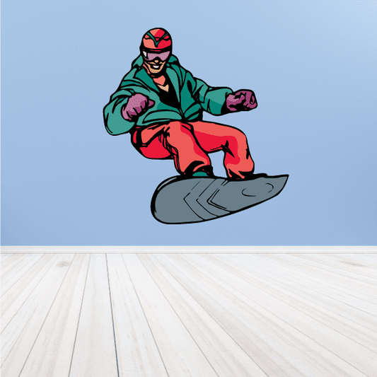 Image of Snowboarding Wall Decal - Vinyl Sticker - Car Sticker - Die Cut Sticker - CDSCOLOR085