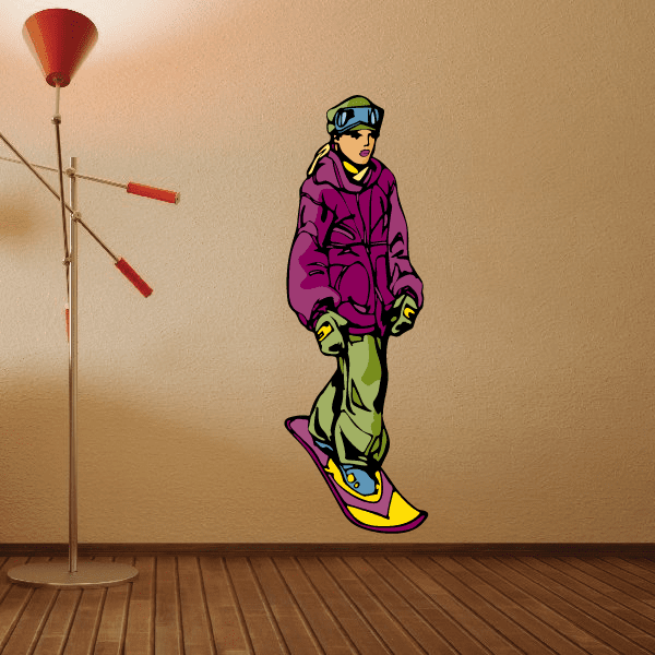 Image of Snowboarding Wall Decal - Vinyl Sticker - Car Sticker - Die Cut Sticker - CDSCOLOR087