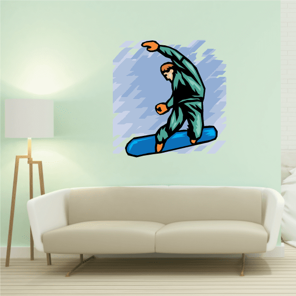 Image of Snowboarding Wall Decal - Vinyl Sticker - Car Sticker - Die Cut Sticker - SMcolor003