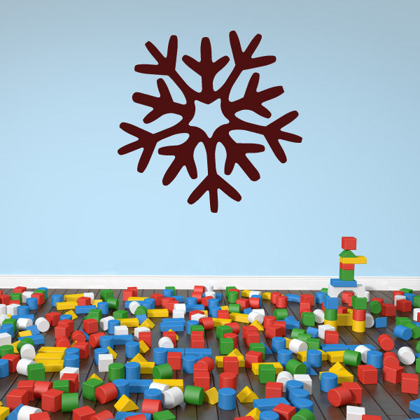 Children's playroom decorated with snowflake wall stickers