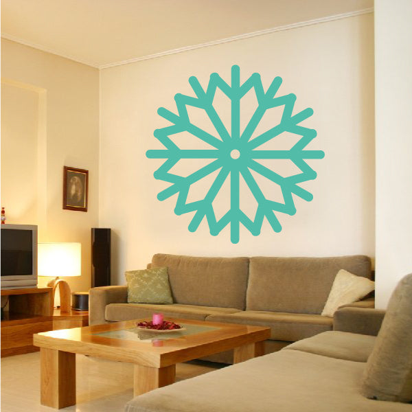 Snowflake wall sticker adding a winter touch to home decor