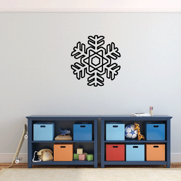 Snowflake Decal accentuating a wall, adding a touch of winter charm