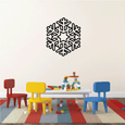 Snowflake wall graphic with intricate lattice design