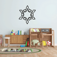 Children's bedroom featuring a snowflake wall decal