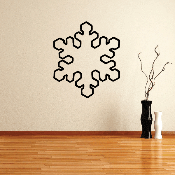 Snowflake Decal adding a wintry touch to a plain wall