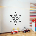 Starry snowflake wall decal in a child's playroom