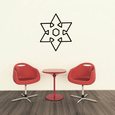 Geometric snowflake-shaped wall sticker