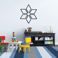 Snowflake wall ornament in a vibrant children's bedroom