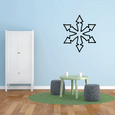 Decorative snowflake wall decals arranged in an arrow pattern